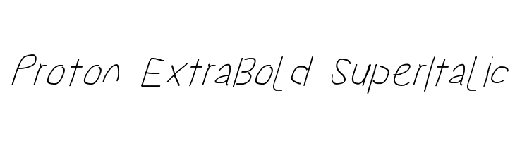 Proton ExtraBold SuperItalic Font