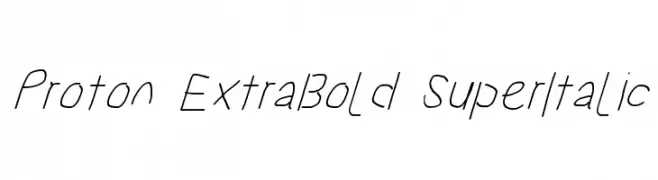 Proton ExtraBold SuperItalic  les polices de caractères gratuit tlcharger