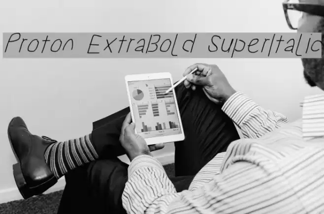 Proton ExtraBold SuperItalic Font examples