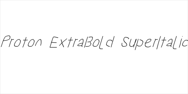 Proton ExtraBold SuperItalic Logo