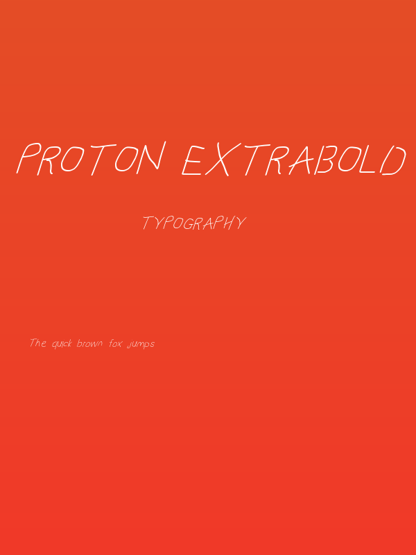 Proton ExtraBold SuperItalic Poster