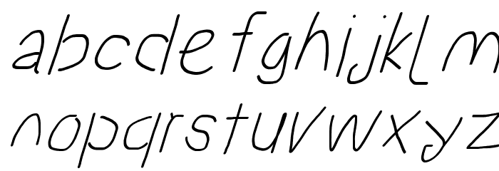 Proton ExtraBold SuperItalic Font LOWERCASE