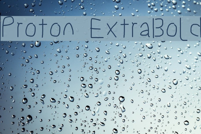 Proton ExtraBold Font examples