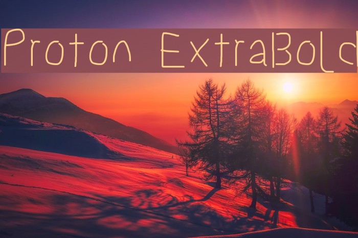 Proton ExtraBold Font examples