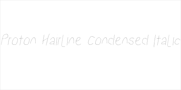 Proton Hairline Condensed Italic Logo