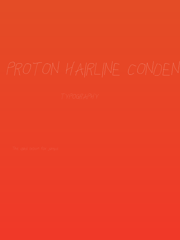 Proton Hairline Condensed Italic Poster