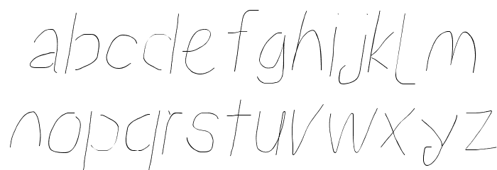 Proton Hairline Condensed Italic Font LOWERCASE