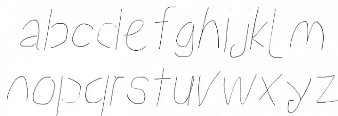 Proton Hairline Condensed Italic Caratteri MINUSCOLO