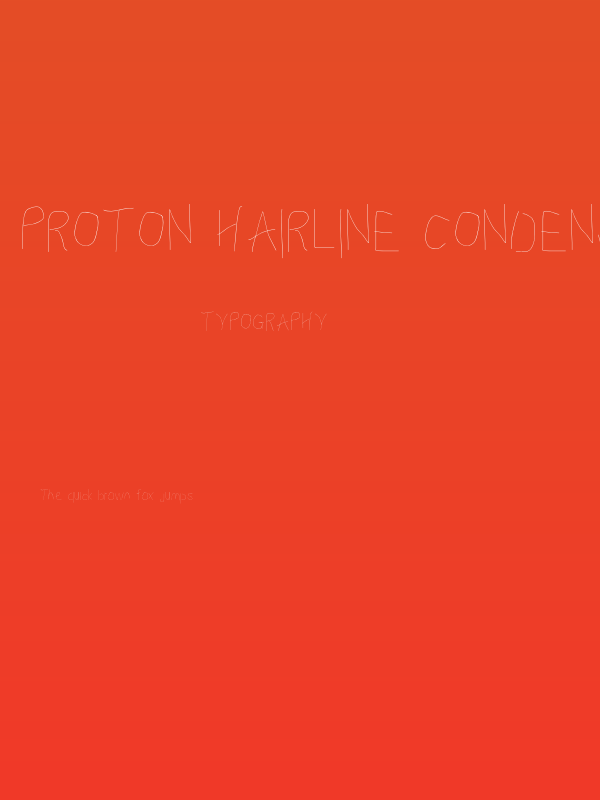 Proton Hairline Condensed Poster