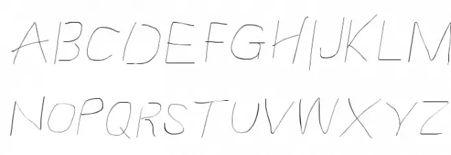 Proton Hairline Extended Italic 字体 大写