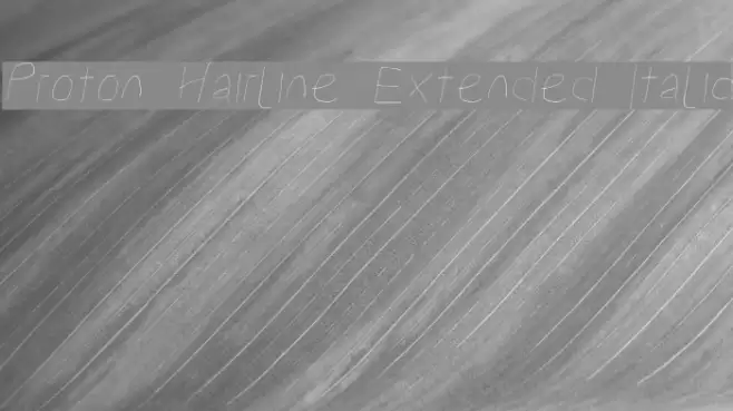 Proton Hairline Extended Italic Font examples