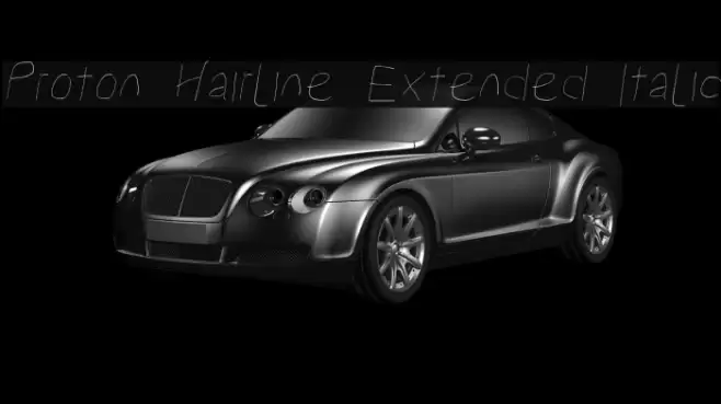 Proton Hairline Extended Italic Font examples