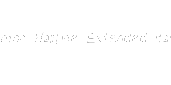 Proton Hairline Extended Italic Logo