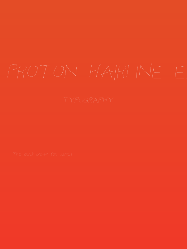 Proton Hairline Extended Italic Poster