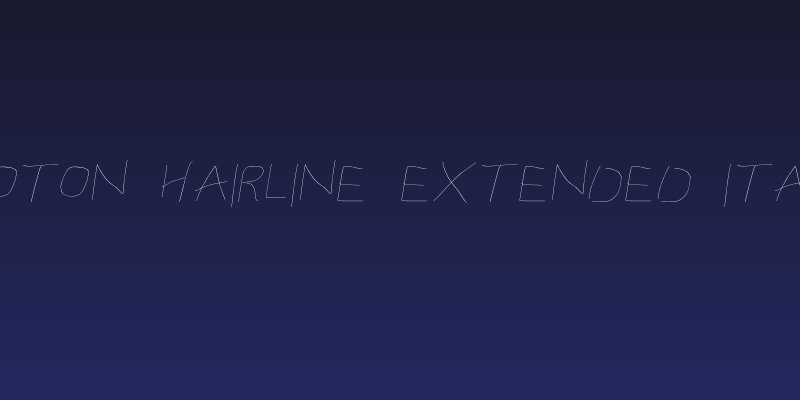 Proton Hairline Extended Italic Social Header