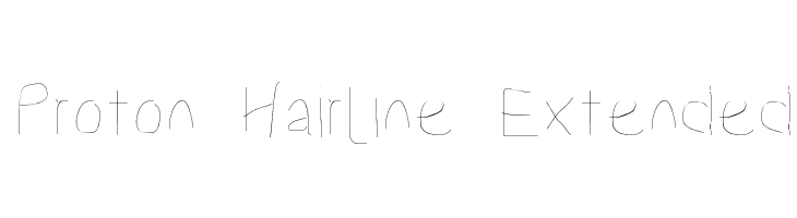 Proton Hairline Extended Font