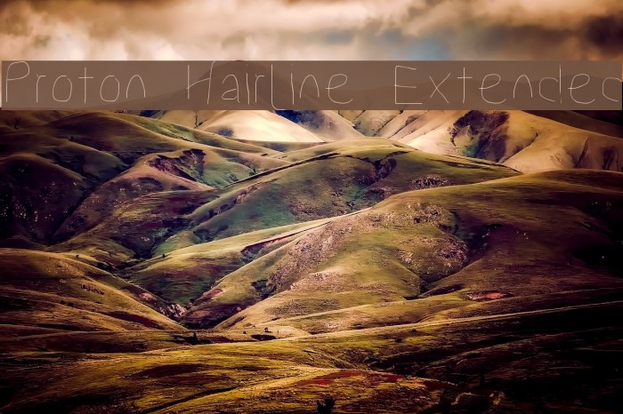 Proton Hairline Extended Font examples