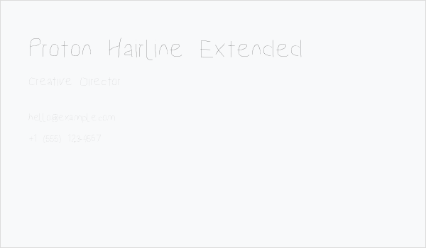 Proton Hairline Extended Business Card