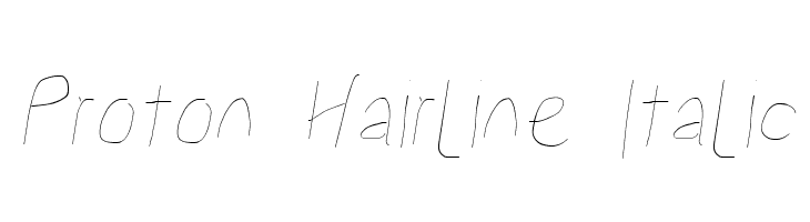 Proton Hairline Italic  Frei Schriftart Herunterladen
