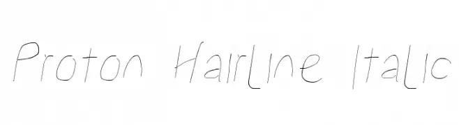 Proton Hairline Italic  नि: शुल्क फ़ॉन्ट्स डाउनलोड
