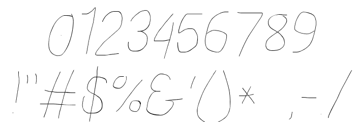 Proton Hairline Italic Font OTHER CHARS