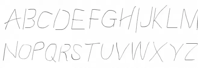 Proton Hairline Italic 字体 大写
