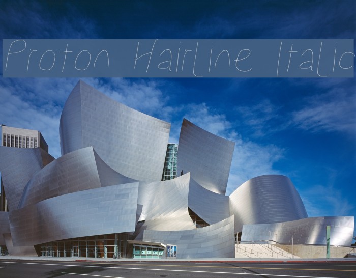 Proton Hairline Italic Font examples