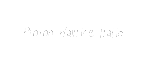 Proton Hairline Italic Logo