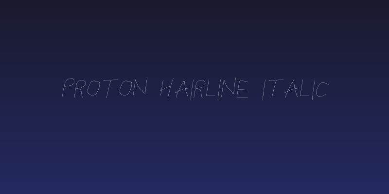 Proton Hairline Italic Social Header