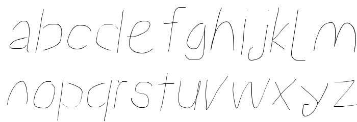 Proton Hairline Italic Font LOWERCASE