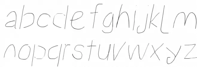 Proton Hairline Italic Caratteri MINUSCOLO