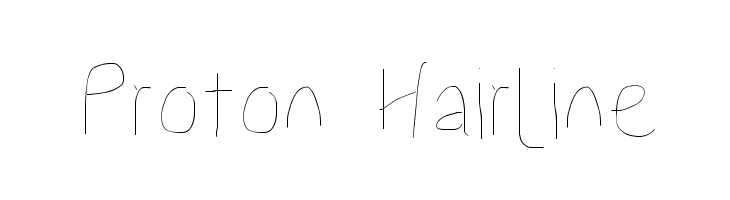 Proton Hairline  les polices de caractères gratuit tlcharger