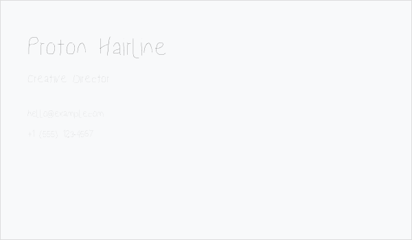 Proton Hairline Business Card