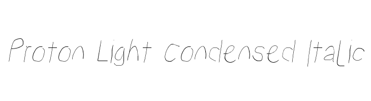 Proton Light Condensed Italic  Free Fonts Download