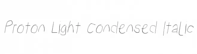 Proton Light Condensed Italic  تنزيل الخطوط