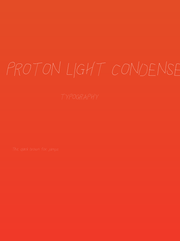 Proton Light Condensed Italic Poster