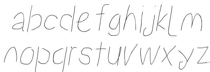 Proton Light Condensed Italic Font LOWERCASE