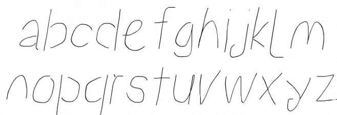 Proton Light Condensed Italic Schriftart Kleinbuchstaben