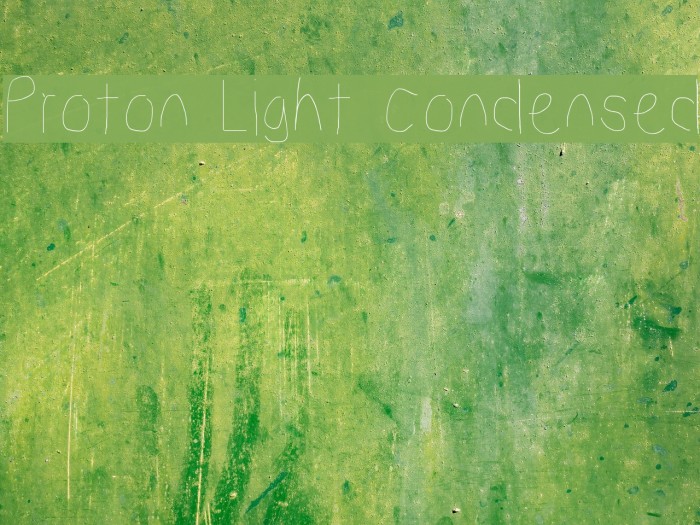 Proton Light Condensed Font examples