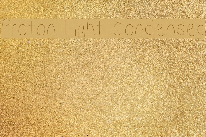 Proton Light Condensed Font examples