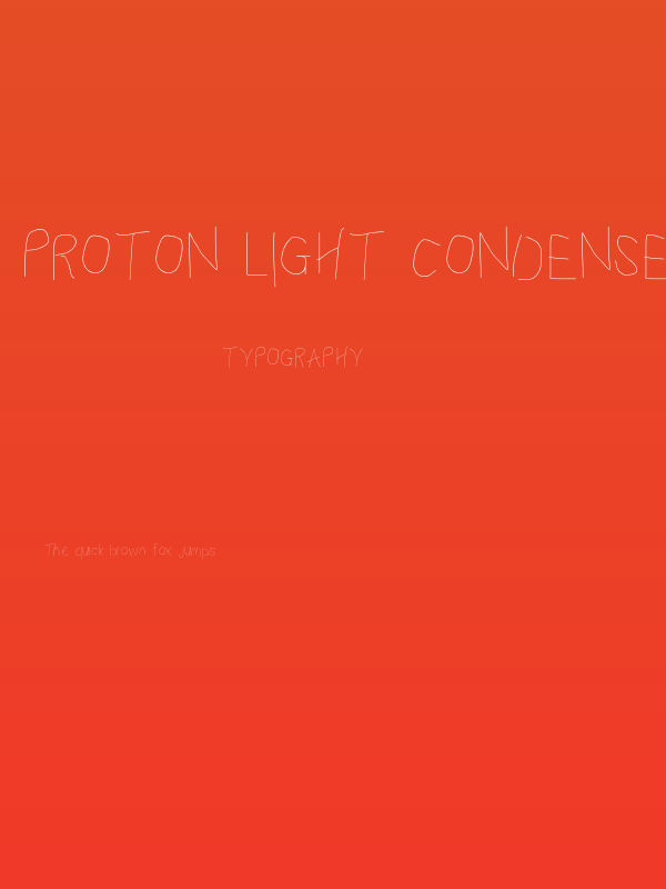 Proton Light Condensed Poster