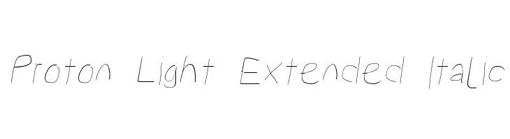 Proton Light Extended Italic  नि: शुल्क फ़ॉन्ट्स डाउनलोड