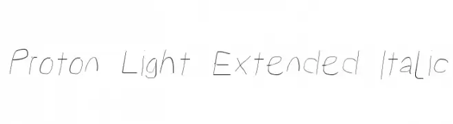 Proton Light Extended Italic  नि: शुल्क फ़ॉन्ट्स डाउनलोड