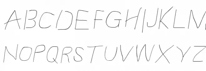 Proton Light Extended Italic फ़ॉन्ट अपरकेस