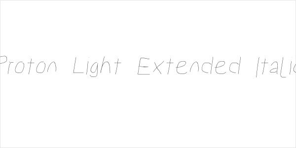 Proton Light Extended Italic Logo