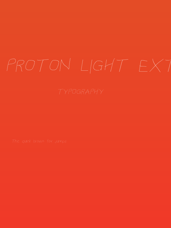 Proton Light Extended Italic Poster