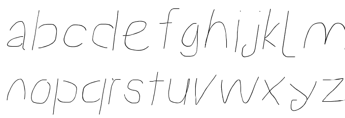 Proton Light Extended Italic Font LOWERCASE