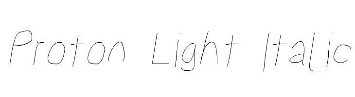 Proton Light Italic Font
