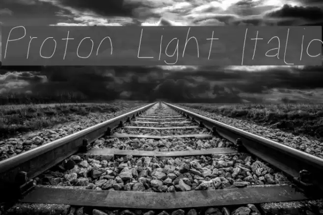 Proton Light Italic Font examples