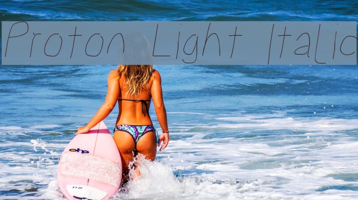 Proton Light Italic Font examples